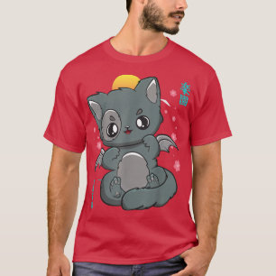 Cute Anime Cat With Wings Neko Goth Sakura Angelco T-Shirt