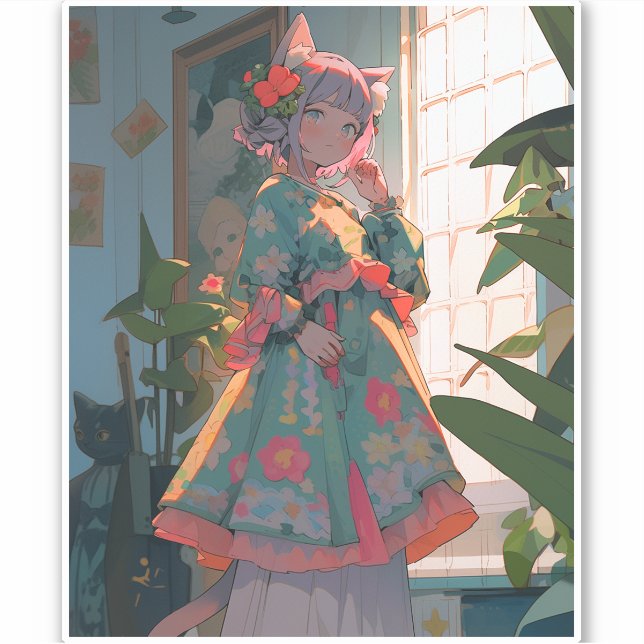 Cute Anime Catgirl (Front)