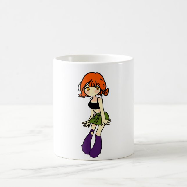 cute anime chibi girl coffee mug (Center)