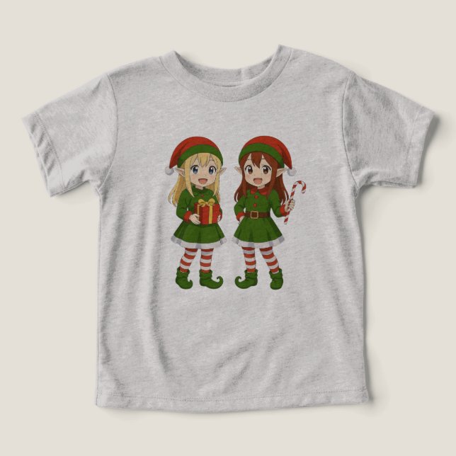 Cute anime Christmas elves (Design Front)