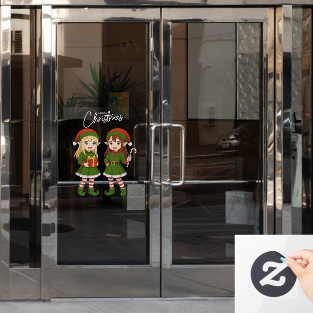 Cute anime Christmas elves (Office Door)