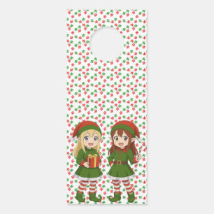 Cute anime Christmas elves Sweatshirt Door Hanger