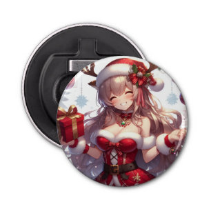 Cute anime Christmas girl Bottle Opener
