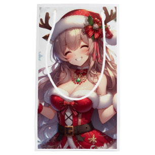 Cute anime Christmas girl Small Gift Bag