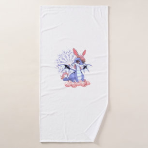 Cute Anime Dragon Bunny Easter Shirt Toddler Girl  Bath Towel