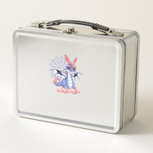 Cute Anime Dragon Bunny Easter Shirt Toddler Girl  Metal Lunch Box