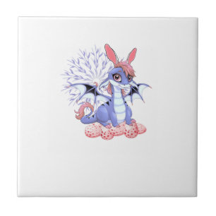 Cute Anime Dragon Bunny Easter Shirt Toddler Girl  Tile