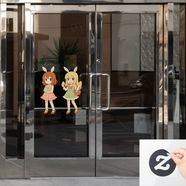 Cute anime Easter bunny girls (Office Door)