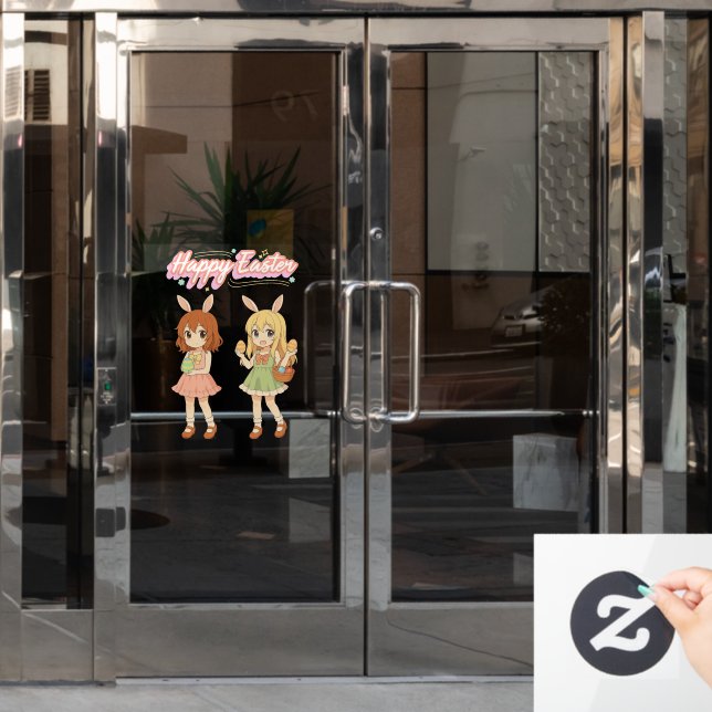 Cute anime Easter bunny girls (Office Door)