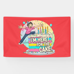 Cute Anime Eyes Birthday Cake Lover Banner