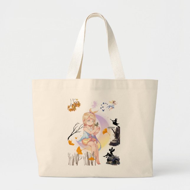 Cute Anime Fairy Princess Tote Bag (Front)