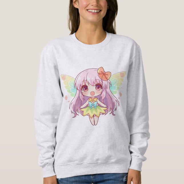 Cute Anime Fairy Sweatshirt  Add a touch of magic  (Front)