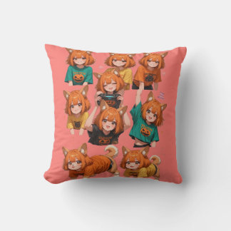 Cute Anime Fox Girl Sticker Sheet – Halloween and  Cushion