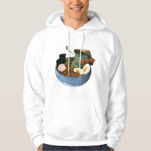 Cute Anime Frog in Japanese Ramen Hoodie
