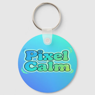 Cute Anime Gamer Boy Pixel Calm Key Ring