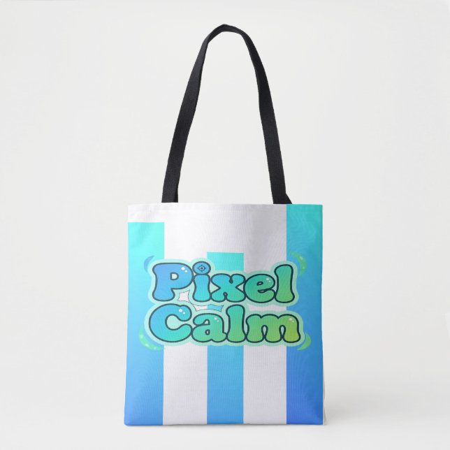 Cute Anime Gamer Boy Pixel Calm Tote Bag (Front)