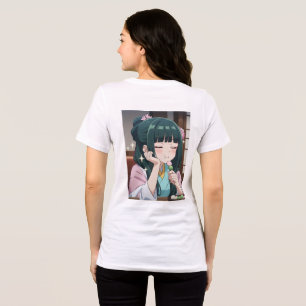 Cute Anime Girl Aesthetic Graphic T-Shirt Kawaii Tri-Blend Shirt