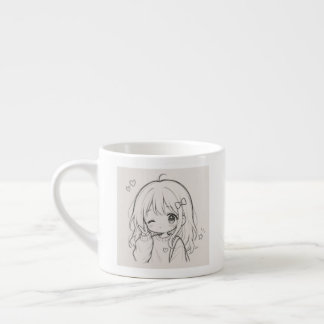 Cute Anime Girl Espresso Cup - Kawaii