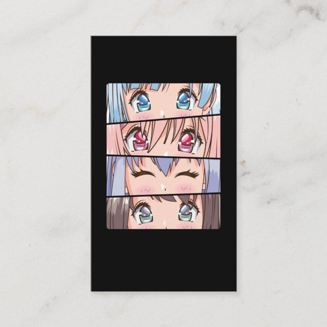 Cute Anime Girl Japan Comic Manga Anime Business Card (Front)