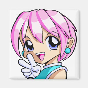 Cute Anime Girl Magnet