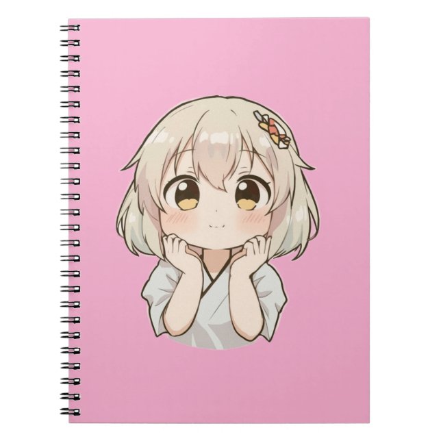 Cute Anime Girl Notebook – Back to School Journal  (Front)