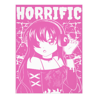 Cute anime girl photo print