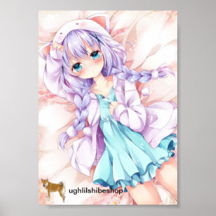 cute anime girl poster