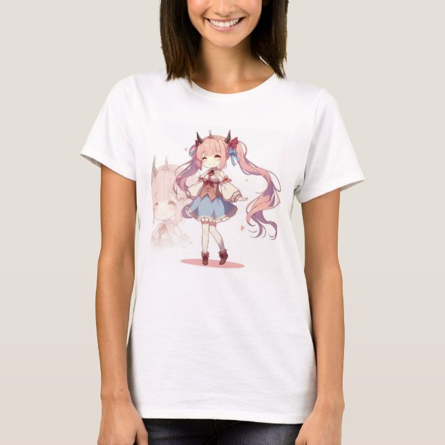Cute Anime girl T-Shirt (Front)