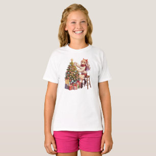 Cute Anime girl trimming the tree T-Shirt