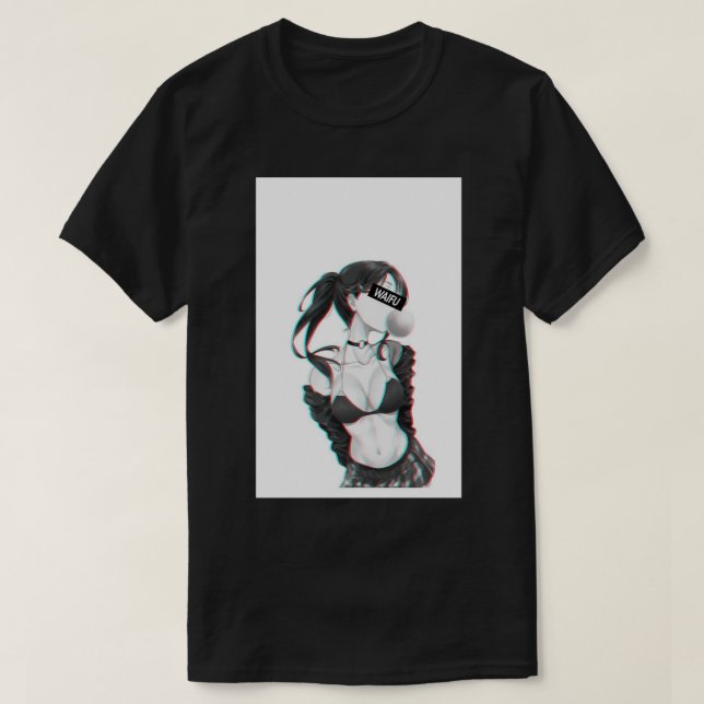 Cute anime girl waifu material  T-Shirt (Design Front)