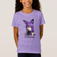 Cute Anime Girl with Fox Ears Personalised