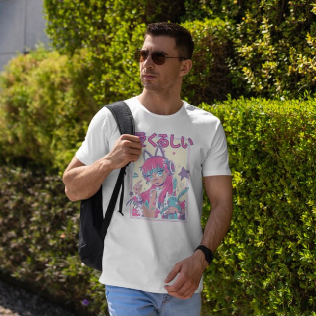 Cute Anime Girl With Headphones T-Shirt (Creator Uploaded)