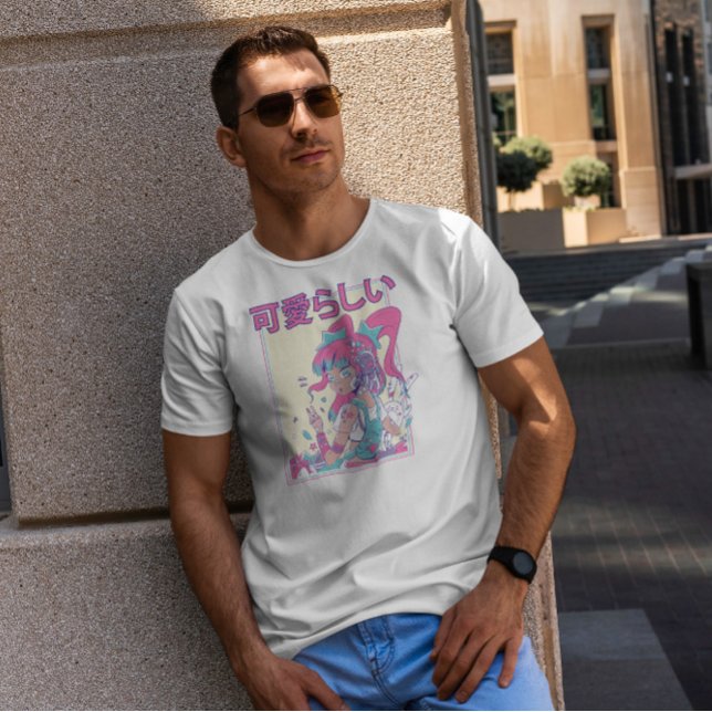 Cute Anime Girl With Plushie Toys T-Shirt (Creator Uploaded)