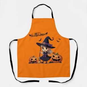 Cute, anime Halloween witch Apron