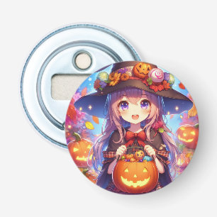 Cute Anime Halloween Witch Bottle Opener