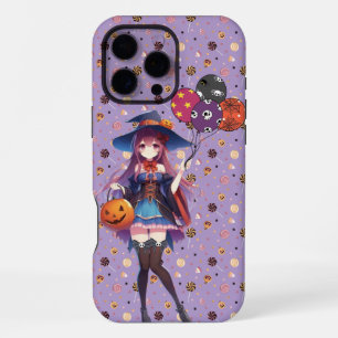 Cute Anime Halloween Witch iPhone 16 Pro Max Case