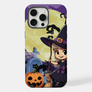 Cute Anime Halloween Witch iPhone 15 Pro Max Case