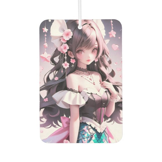 Cute Anime Mermaid Car Fragrance Air Freshener (Front)