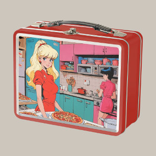 Cute anime metal lunch box
