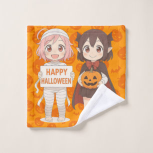 Cute anime mummy & vampire girls wash cloth