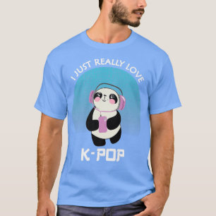 Cute Anime Panda Bubble Tea Boba Kawaii K-Pop Anim T-Shirt