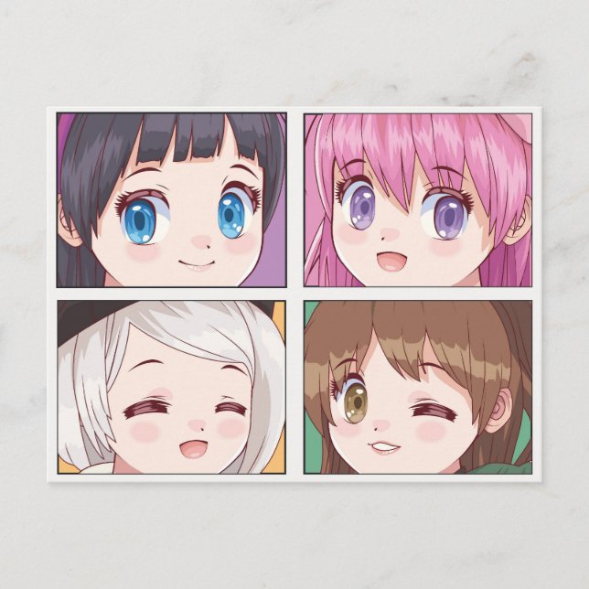 Cute Anime Postcard (Front)