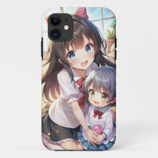 Cute anime sisters Case-Mate iPhone case