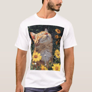 Cute Anime Style Cat T-Shirt Design