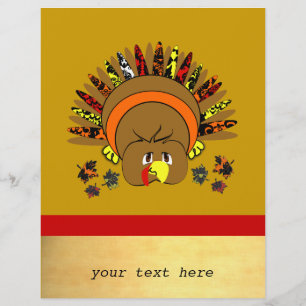 Cute Anime Turkey Business Flyer