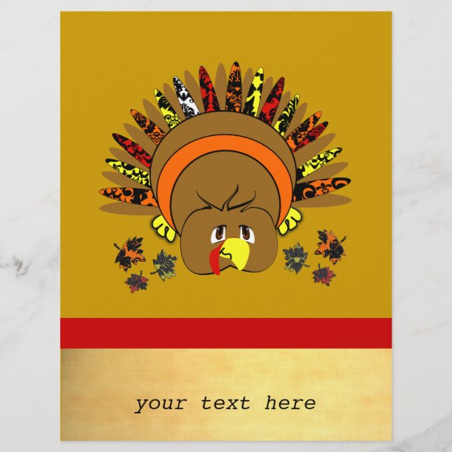 Cute Anime Turkey Business Flyer (Front)