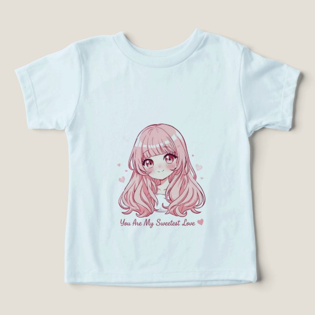 Cute Anime Valentine Sweatshirt (Design Front)