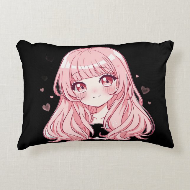 Cute Anime Valentine Sweatshirt Decorative Cushion (Front)