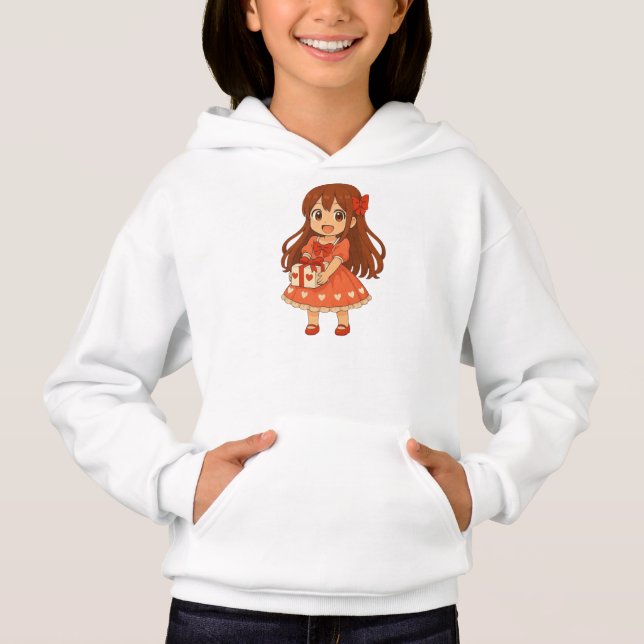 Cute anime Valentine's girl (Front)