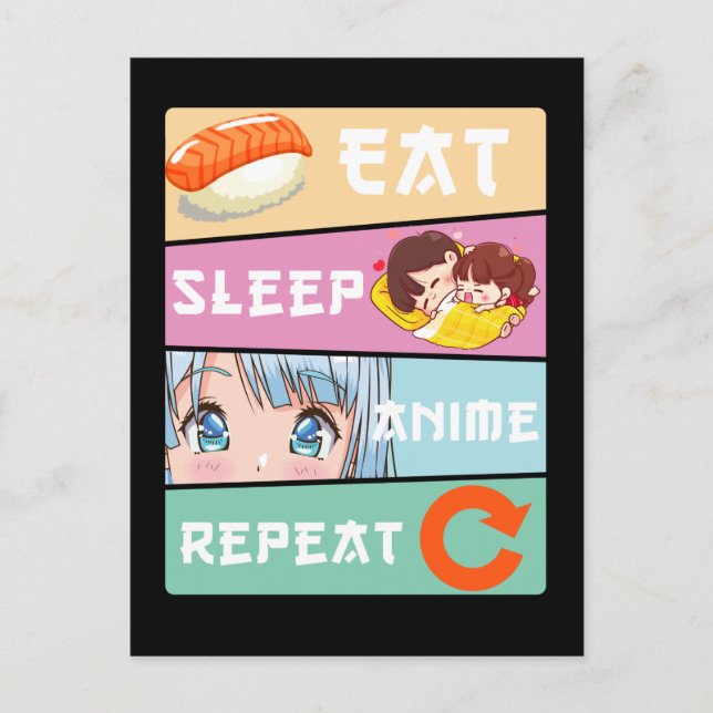 Cute Anime watching Girl Japan Comic Manga Anime Postcard (Front)